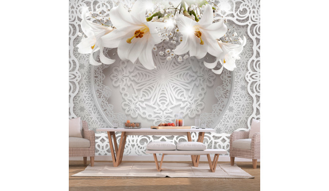Fototapeet - Lilies and Ornaments - 150x105