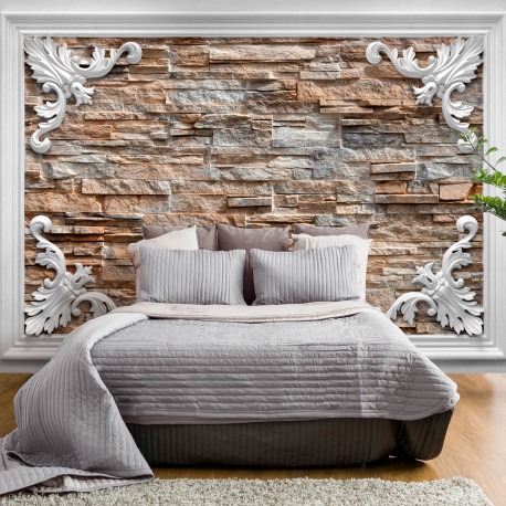 Fototapeet - Brick in the Frame (Brown) - 200x140