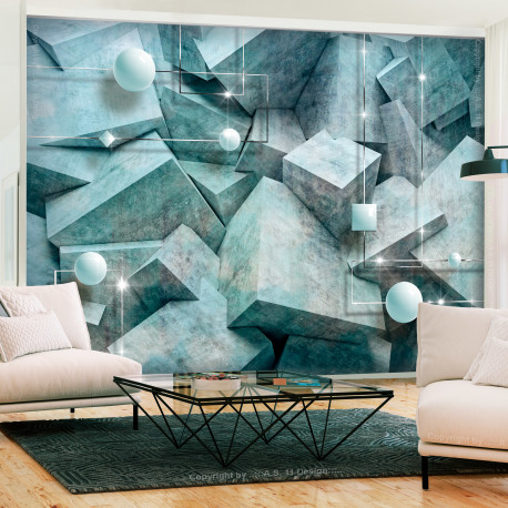 Fototapeet - Concrete Cubes (Green) - 150x105