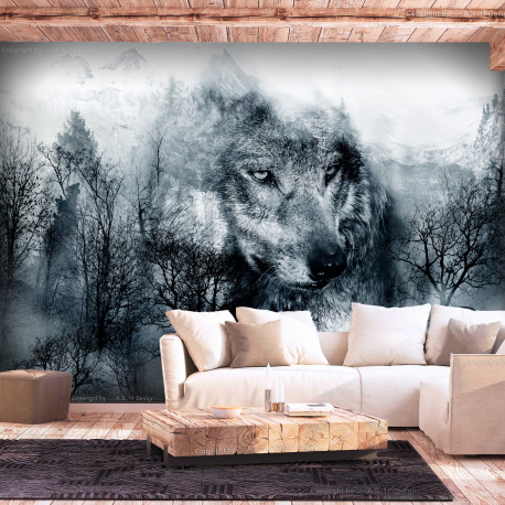 Fototapeet - Mountain Predator (Black and White) - 250x175