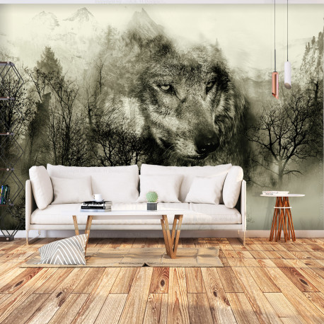 Fototapeet - Mountain Predator (Beige) - 200x140