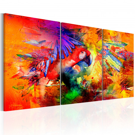 Seinapilt - Colourful Parrot - 120x60