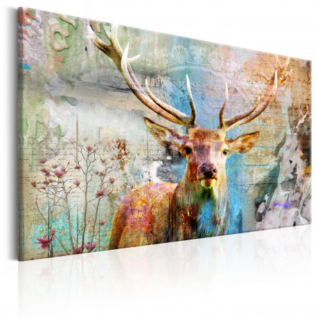 Seinapilt - Deer on Wood - 90x60