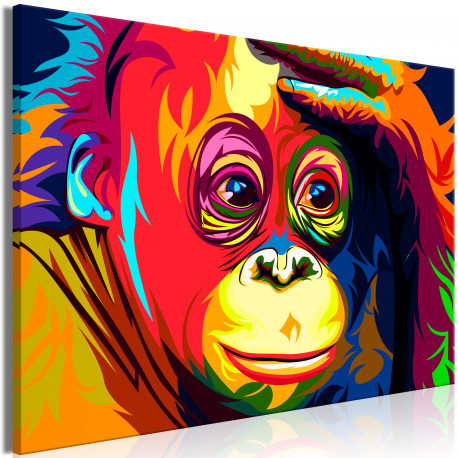 Seinapilt - Colourful Orangutan (1 Part) Wide - 90x60