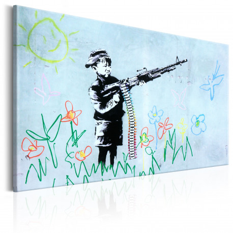 Seinapilt - Boy with Gun by Banksy - 90x60
