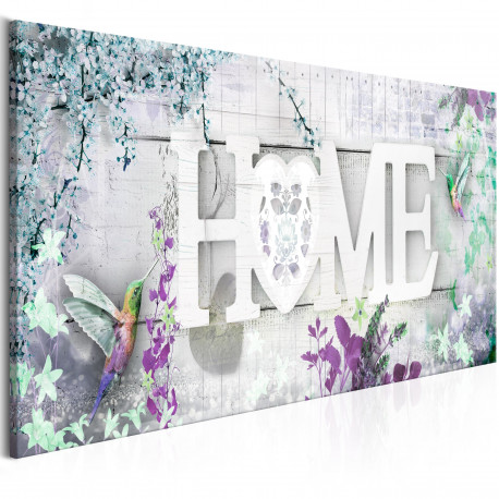 Seinapilt - Home and Hummingbirds (1 Part) Green Narrow - 150x50