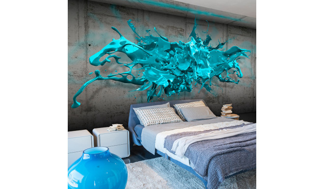 Fototapeet - Blue Ink Blot - 300x210