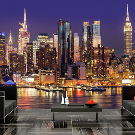 Fototapeet - NYC: Night City - 300x210