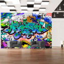 Fototapeet - Graffiti: blue theme - 100x70