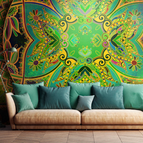 Fototapeet - Mandala: Emerald Fantasy - 250x175