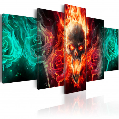 Seinapilt - Dark fires - 100x50
