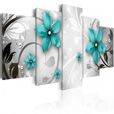 Seinapilt - Frivolous turquoise - 200x100
