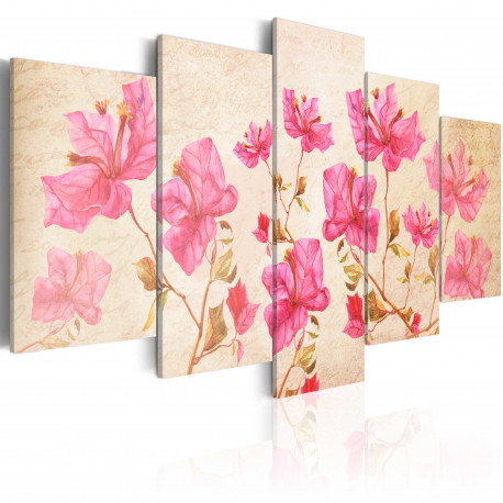 Seinapilt - Flowers in Pink - 100x50
