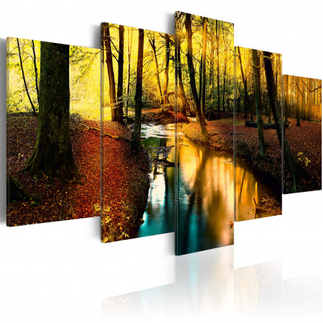 Seinapilt - Autumn silence: forest - 100x50
