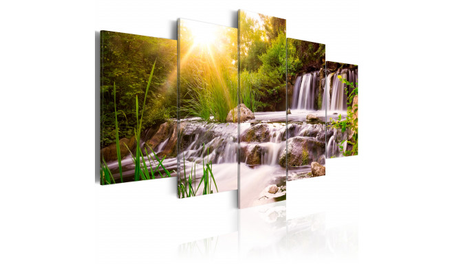 Seinapilt - Forest Waterfall - 100x50
