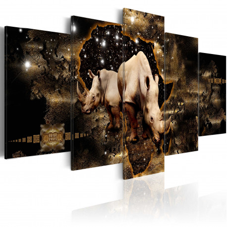 Seinapilt - Golden Rhino (5 Parts) Wide - 100x50