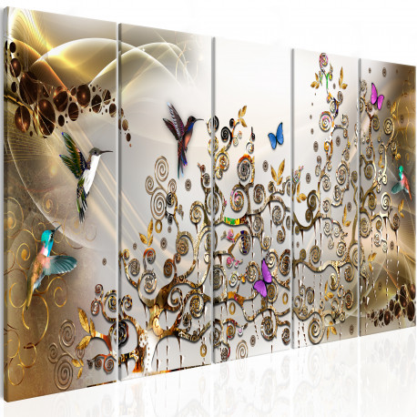 Seinapilt - Hummingbirds Dance (5 Parts) Gold Narrow - 225x90