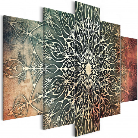 Seinapilt - Center (5 Parts) Wide Green - 100x50