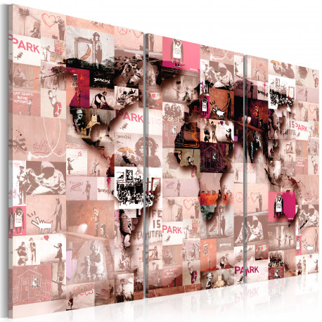 Seinapilt - Banksy Graffiti Collage - 120x80