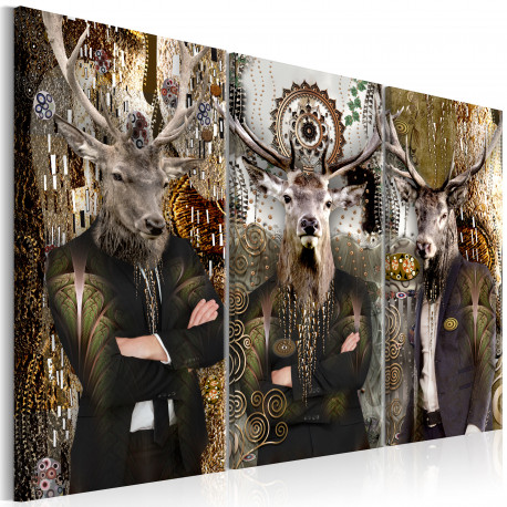 Seinapilt - Animal Trio (3 Parts) Brown - 120x80