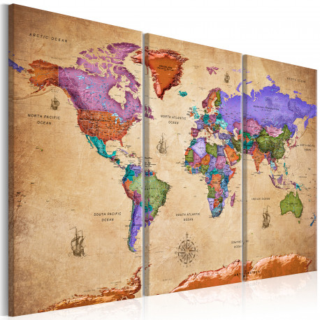 Seinapilt - Colourful Travels (3 Parts) - 120x80