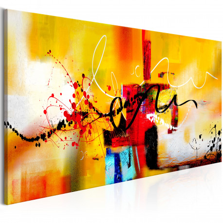 Seinapilt - Crazy Serpentines (1 Part) Orange Narrow - 150x50