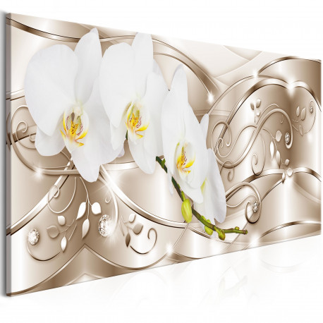 Seinapilt - Flowering (1 Part) Narrow Beige - 120x40