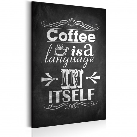 Seinapilt - Coffee Language - 80x120