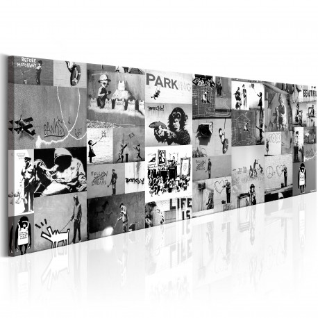 Seinapilt - Banksy: Graffiti Collage II - 120x40