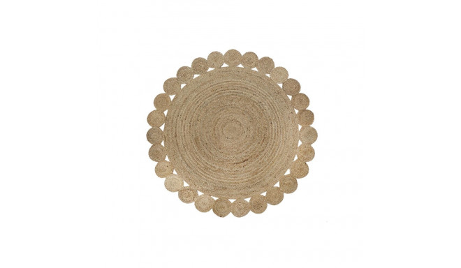 Paklājs DKD Home Decor 200 x 200 x 1 cm Dabisks Brūns Poliesters Džuta