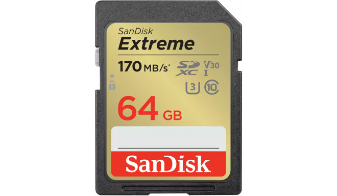 Sandisk mälukaart SDXC 64GB Extreme