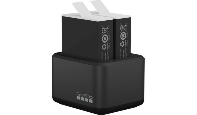 GoPro Dual зарядное устройство + 2 аккумулятора Enduro Hero9/10/11 Black (ADDBD-211-EU)