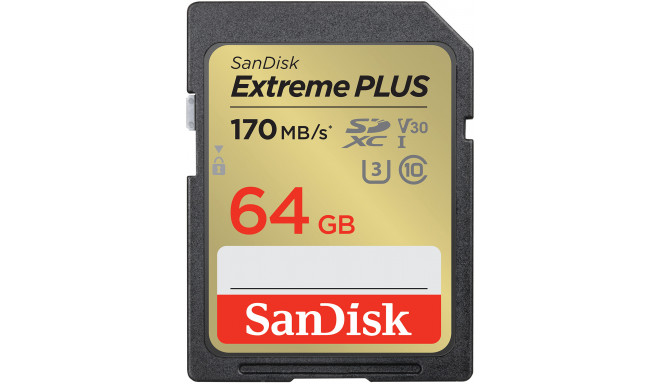 Sandisk mälukaart SDXC 64GB Extreme Plus