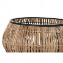 Pottide komplekt DKD Home Decor Naturaalne Must Metall Rotang (50 x 50 x 25,4 cm)