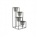 stādītājs DKD Home Decor Pelēks Metāls (34 x 34 x 71 cm)
