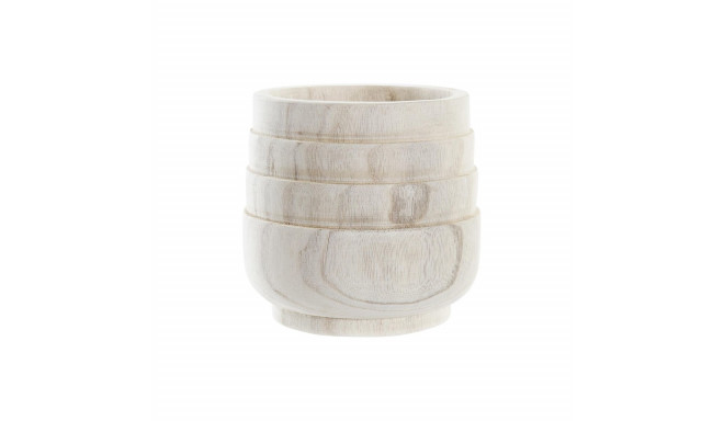 stādītājs DKD Home Decor Brūns Dabisks Kvadrāta Boho 17 x 17 x 16 cm