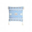 Cushion DKD Home Decor Blue Polyester Cotton White (40 x 15 x 40 cm)