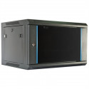 Wall-mounted Rack Cabinet 2LAN 6U Black 19"