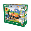 BRIO Ceļamkrāns ar kravu un transportlīdzekļiem, komplekts, 33878