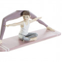 Dekoratīvās figūriņas DKD Home Decor Rozā Sveķi Yoga (24 x 6,5 x 19,5 cm)