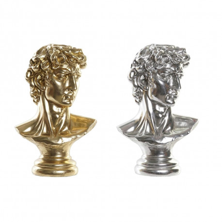 Dekoratīvās figūriņas DKD Home Decor 24,5 x 17,5 x 36 cm Sudrabains Bronza Krūtis Neoklasicisma (2 g