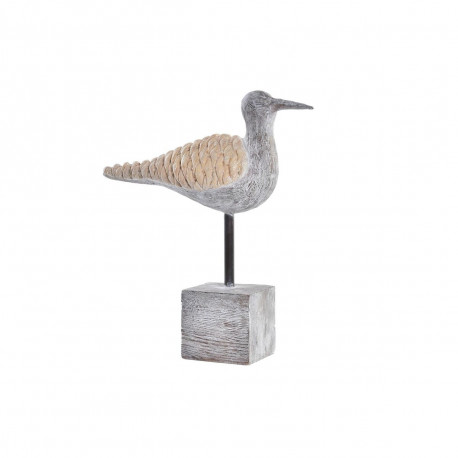 Dekoratīvās figūriņas DKD Home Decor Pelēks Dabisks Putnu Vidusjūra 23 x 9 x 26,7 cm