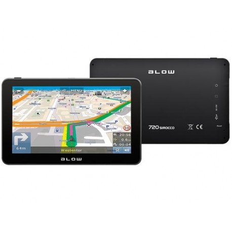 BLOW GPS720 navigator Fixed 17.8 cm (7") LCD Touchscreen Black