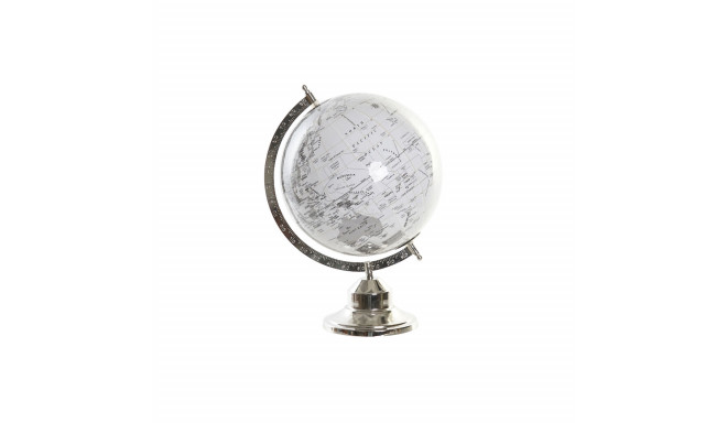 Globe DKD Home Decor White Grey Silver PVC Aluminium 27 x 25 x 38 cm