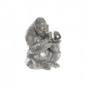 Dekoratīvās figūriņas DKD Home Decor Sudrabains Sveķi Gorilla (38,5 x 33 x 43,5 cm)