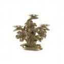 Candle Holder DKD Home Decor Flower Golden Resin (26 x 12 x 23 cm)