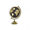 Table clock DKD Home Decor Crystal Golden Metal World Map (22 x 12 x 31 cm)