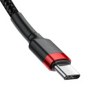 BASEUS cable Cafule 2x Type C 3A 1M red+black CATKLF-G91