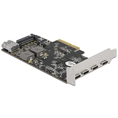 DeLOCK PCI Express x4 card for 4 x USB Type-C + 1 x USB Type-A - SuperSpeed ??USB 10 Gbps - low prof