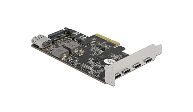 DeLOCK PCI Express x4 card for 4 x USB Type-C + 1 x USB Type-A - SuperSpeed ??USB 10 Gbps - low prof